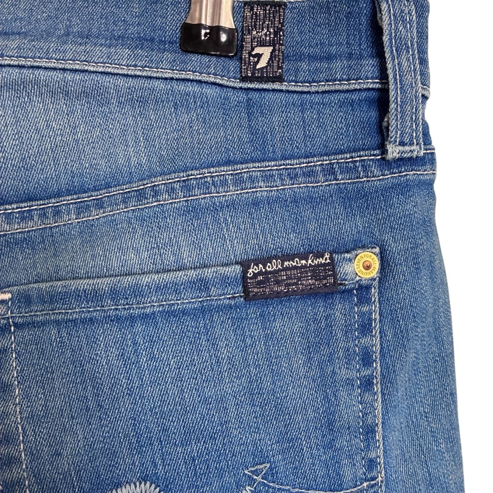 7 For All Mankind Mid Roll Up Short- Shoreline Drive Jean Short - Picture 6 of 9